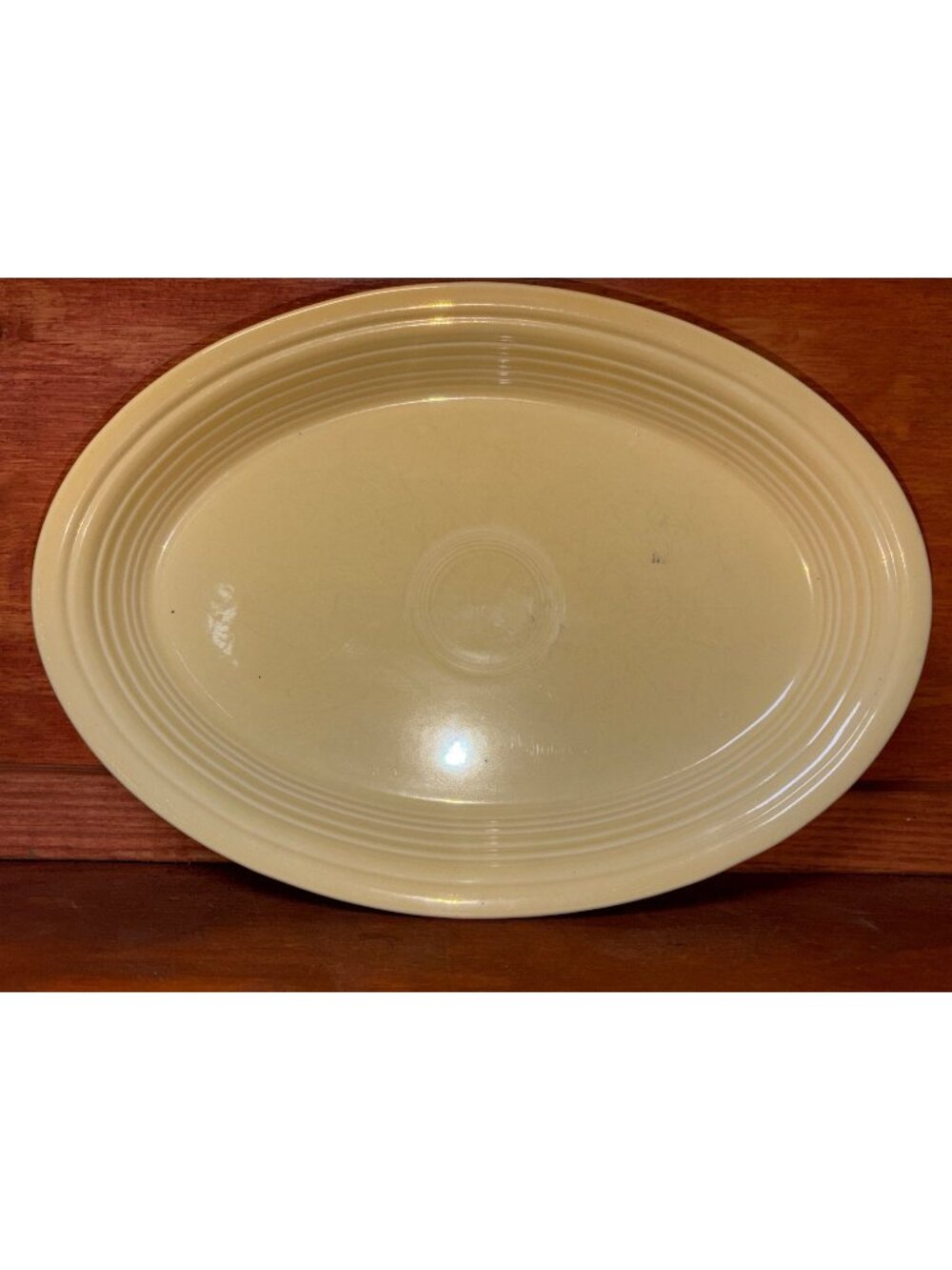 Vintage Fiesta 13.5" Yellow Oval Serving Platter Lead-Free Homer Laughlin USA